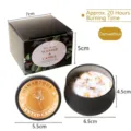 Bougie parfumée au soja à l'osmanthus dans une boîte en métal noir avec coffret - Osmanthus