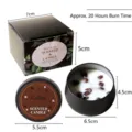Bougie parfumée au café en cire de soja, boîte noire et dimensions, coffret cadeau - Latte coffee beans