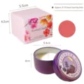 Lavender scented soy wax candle in purple tin and pink floral gift packaging box - Lavender / Single Jar
