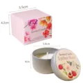 Lychee Rose scented soy wax candle in silver tin with pink floral gift packaging - Lychee Rose / Single Jar