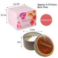 Sandalwood scented soy wax candle in a tin with an elegant floral gift box packaging. - Sandalwood / Single Jar