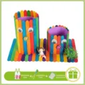 Handmade DIY colorful ice cream stick pen holder craft kit for children activities - Xiao Mei Multicolor Pen Holder Material Kit