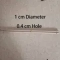 Tige en bois perforée pour lanternes DIY, diamètre 1 cm et trou de 0,4 cm - 30cm Deux Trous / 1 Pièce (1cm Diamètre)