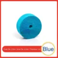 Solid blue wooden disc wheel for DIY toy crafts, 2.8cm diameter and 1cm thick - Dia 2.8cm x Thickness 1cm / Blue