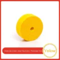 Yellow wooden toy wheel accessory for DIY crafts with 2.8cm outer diameter and 0.5cm hole - Dia 2.8cm x Thickness 1cm / Yellow