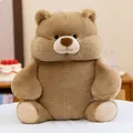Chubby brown bear plush toy with soft fur texture and cute sitting pose for gift - Brown Bear / 40 cm