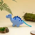 Lindo colgante de dinosaurio plesiosaurio de peluche azul para bolsos y llaveros adorno - Estegosaurio / 17cm