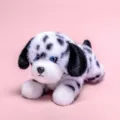 Adorable Dalmatian puppy plush toy with soft white and black spotted fur and blue eyes - Dalmatian / 34cm