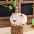 Cute plush capybara animal emoji keychain with funny expression and excellent employee badge - Excellent Employee Style / Cow / 11cm