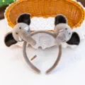 Cute plush elephant animal headband hair accessory for children in soft grey fabric - Elephant / 14cm Size