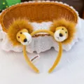Cute lion plush headband for kids, soft stuffed animal hair accessory for parties and gifts - Lion / 14cm Size