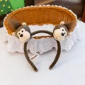 Adorable brown plush monkey animal headband hair accessory for kids and girls gift - Monkey / 14cm Size