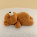 Poggiapolsi orsetto di peluche marrone, simpatico design animale per ufficio comodo - Orso Sdraiato