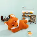Adorable lying orange plush fox toy doll kids desk companion birthday gift idea - 18cm / Little Fox