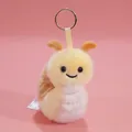 Adorably soft yellow plush snail insect keychain pendant for creative children's gifts - Snail / 13cm