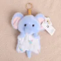 Niedlicher hellblauer Plüsch-Elefant Schlüsselanhänger Puppe mit bedrucktem weichem Tuch - Elefant