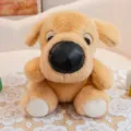 Adorable golden big head puppy plush toy with a signature large black nose for children's gifts - Golden Retriever / 15cm