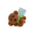 Cute brown plush bear pendant keychain with curly fur for bag decoration ornament - Poodle (Clip Series) / 11cm / Brown