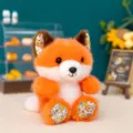 Adorabile volpe di peluche arancione con motivi floreali su zampe e orecchie SKU - 10cm / Volpe Floreale