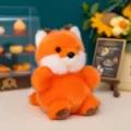Simpatico ciondolo a forma di volpe di peluche arancione, mini peluche per portachiavi - 10cm / Volpe