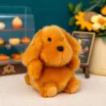 Mini peluche a forma di cagnolino arancione per portachiavi con pelliccia soffice - 10cm / Golden Retriever