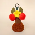Cute plush stylized plant keychain with yellow flower and red fruit balls variant - Apple Tree / 13cm