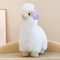 Soft white plush alpaca doll toy for nursery decor - White / 25cm