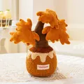Süßer Ahornblatt-Plüschbaum im Topf mit Honeycolor-Label für die Dekoration zu Hause - 22cm / Ahornbaum