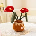 Niedliches Plüschtier in Form einer roten Calla-Topfpflanze, weiches Stofftier - 23cm / Anthurie