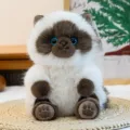 Simpatico peluche gatto Siamese di simulazione gattino soffice bambola decorazione - 15cm / Gatto Siamese