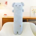Süßes blau-weiß gestreiftes Elefanten-Plüschkissen zum Schlafen und für Beinstütze - Elefant / 110cm