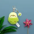 Süßer flauschiger Vogel Plüsch Schlüsselanhänger, weicher grüner Wellensittich Taschenanhänger Geschenk. - Grasgrün
