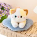 Lindo Gato De Peluche Suave Gatito Acostado Muñeco Relleno Almohada Compañero Amarillo - 25 cm (0,16 kg) / Gato calicó