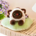 Adorable gato siamés de peluche suave cojín de abrazo lindo compañero de sueño variante - 25 cm (0,16 kg) / Gato Siamés