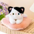 Lindo gato de peluche ronroneante de dibujos animados muñeca suave almohada para dormir - 25 cm (0,16 kg) / Vaca