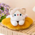 Adorable gato de peluche suave juguete gatito lindo compañero de sueño decoración. - 25 cm (0,16 kg) / Gato con raya al medio