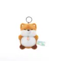 Cute shiba inu plush keychain with golden lucky tag mascot - Fox / 12cm