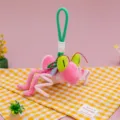 Niedlicher pink-grüner Insekten Plüsch Schlüsselanhänger für kreative Taschen Deko - Gottesanbeterin