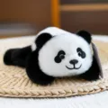 Adorable muñeco de peluche de panda en posición tumbada, juguete suave de regalo - Panda / 20cm