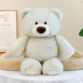 Premium soft white teddy bear plush toy with fluffy long fur for children comfort - Polar Bear