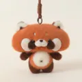Adorabile portachiavi in peluche di panda rosso fatto a mano con morbida pelliccia - 13cm / Red Panda