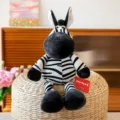Peluche a forma di zebra realistica per regali di feste a tema foresta giungla - Zebra
