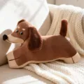 Adorable brown dachshund plush toy long dog body pillow for bedroom gift decoration - 52cm / Dachshund Style
