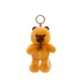 Cute brown plush animal keychain with Happy tag for bag charm and gifts - Teddy Bear