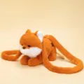 Lindo mochila de peluche de zorro naranja para niños con correas largas suaves - 32cm / Naranja (Zorro)