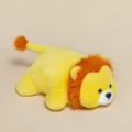 Adorable yellow lion plush pillow toy featuring a soft orange mane and fluffy tail - Lion / 45cm
