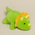 Soft green triceratops dinosaur plush toy with yellow horns for kids and nursery decor - Dinosaur / 45cm