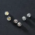 S925 silver and clear silicone earring backs in gold and silver finishes - Earring Back Only (Model C) / Gold