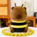 Simpatico peluche capibara vestito da ape con strisce gialle e nere, idea regalo morbida - 23cm / Stile Ape