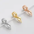 S925 sterling silver jewelry pendant bails available in silver, gold and rose gold colors - Style Y / 1 Piece / Rose Gold